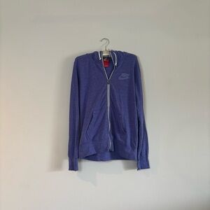 Nike Purple Zip-Up Sweater Knit Design